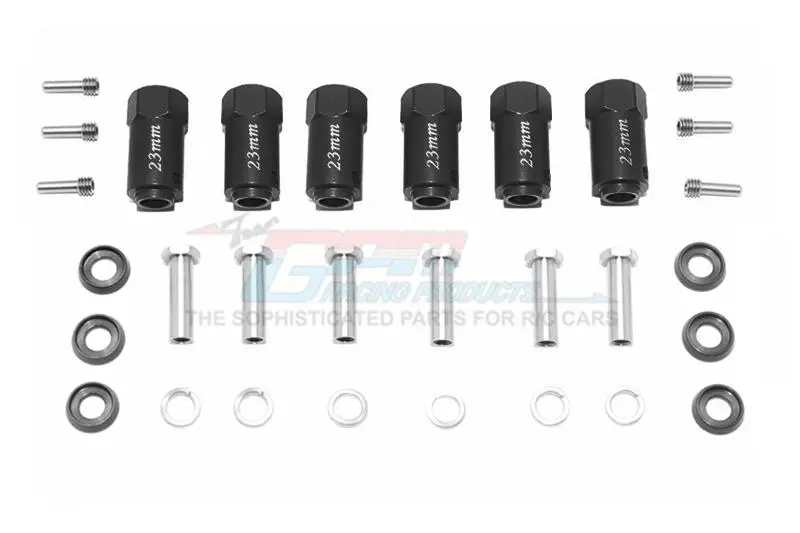Traxxas Trx-6 Mercedes-Benz G63 (88096-4) Aluminum Hex Adapters 23Mm Thick - 30Pc Set Black 1