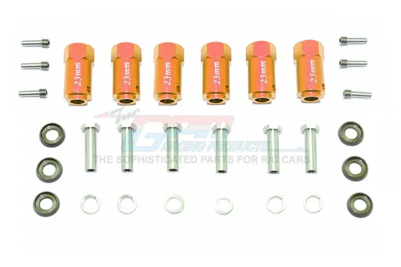 Traxxas Trx-6 Mercedes-Benz G63 (88096-4) Aluminum Hex Adapters 23Mm Thick - 30Pc Set Orange 1