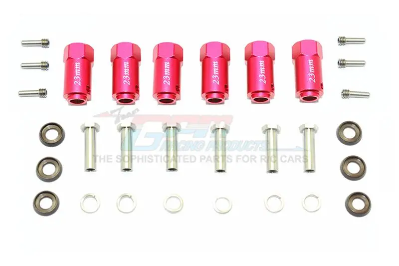 Traxxas Trx-6 Mercedes-Benz G63 (88096-4) Aluminum Hex Adapters 23Mm Thick - 30Pc Set Red 1