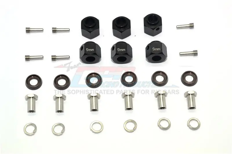 Traxxas Trx-6 Mercedes-Benz G63 (88096-4) Aluminum Hex Adapters 9Mm Thick - 30Pc Set Black 1