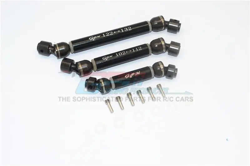 Traxxas Trx-6 Mercedes-Benz G63 (88096-4) Steel+Aluminium Front + Center + Rear Cvd Drive Shaft - 3Pc Set Black 1