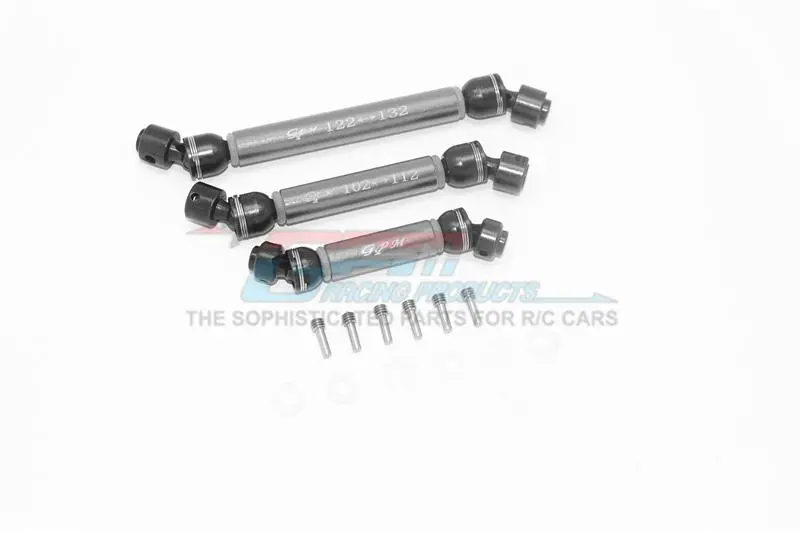 Traxxas Trx-6 Mercedes-Benz G63 (88096-4) Steel+Aluminium Front + Center + Rear Cvd Drive Shaft - 3Pc Set Gray Silver 1