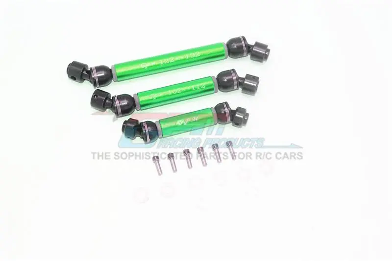 Traxxas Trx-6 Mercedes-Benz G63 (88096-4) Steel+Aluminium Front + Center + Rear Cvd Drive Shaft - 3Pc Set Green 1