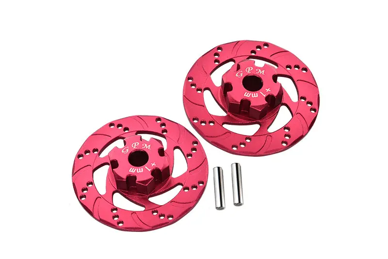 Traxxas Unlimited Desert Racer 4X4 (#85076-4) Aluminum +1Mm Hex With Brake Disk - 1Pr Set Red 1