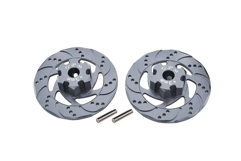 Traxxas Unlimited Desert Racer 4X4 (#85076-4) Aluminum +3Mm Hex With Brake Disk - 1Pr Set Gray Silver 1