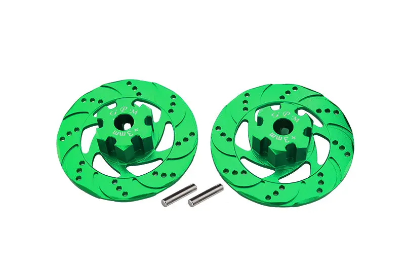 Traxxas Unlimited Desert Racer 4X4 (#85076-4) Aluminum +3Mm Hex With Brake Disk - 1Pr Set Green 1