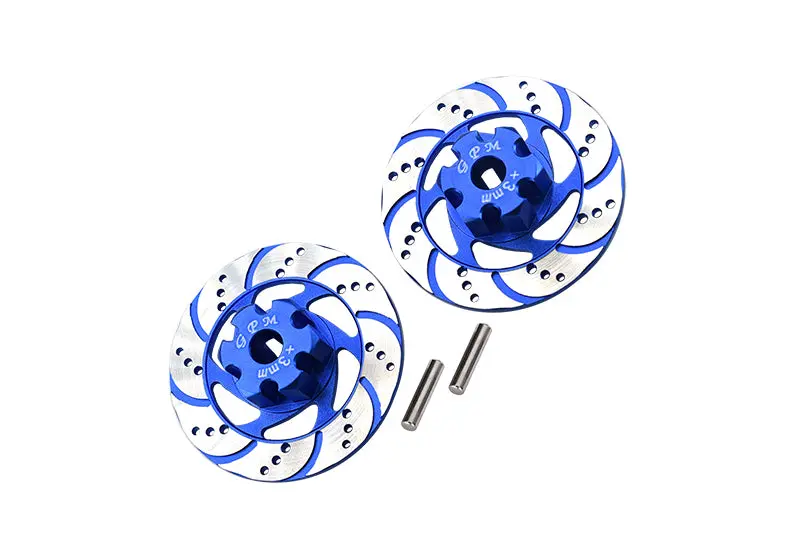Traxxas Unlimited Desert Racer 4X4 (#85076-4) Aluminum +3Mm Hex With Brake Disk With Silver Lining - 1Pr Set Blue 1