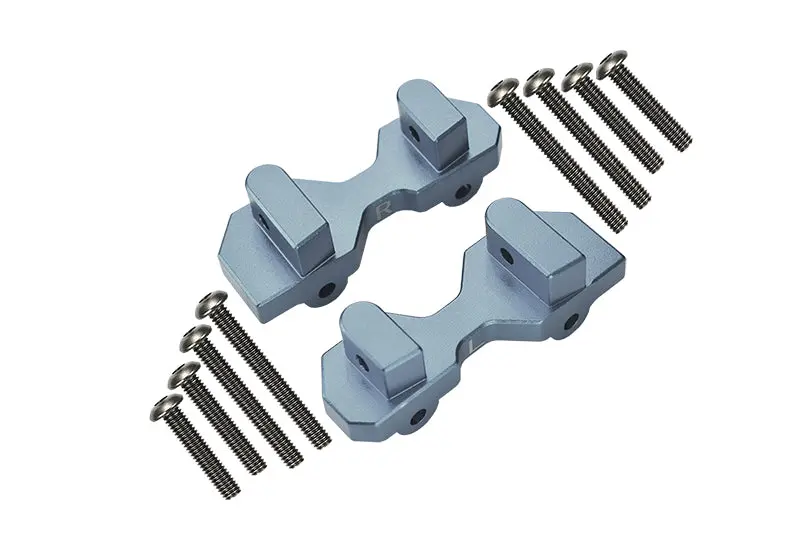 Traxxas Unlimited Desert Racer 4X4 (#85076-4) Aluminum Front Damper Mount - 1Pr Set Gray Silver 1