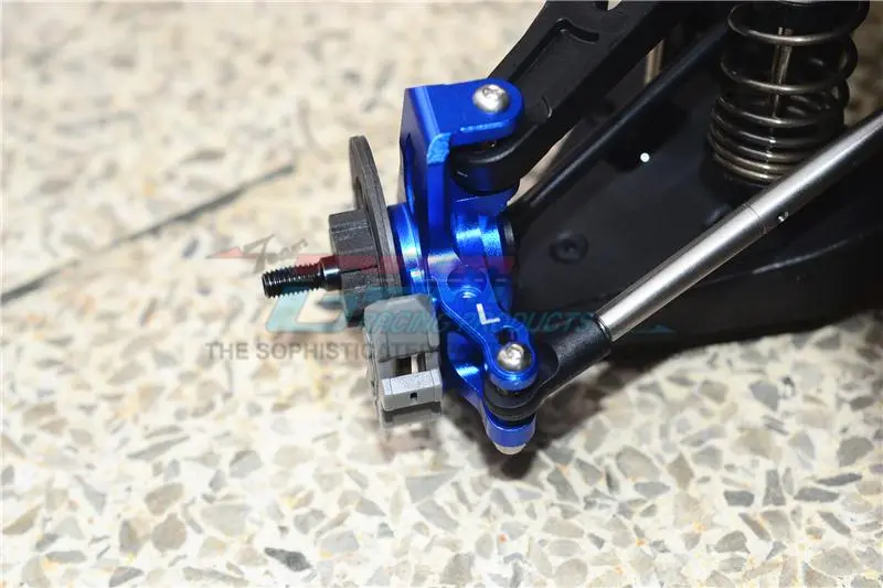 Traxxas Unlimited Desert Racer 4X4 (#85076-4) Aluminum Front Knuckle Arms - 1Pr Set Blue 2