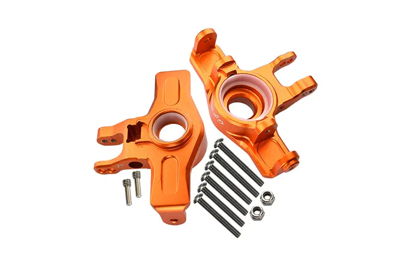 Traxxas Unlimited Desert Racer 4X4 (#85076-4) Aluminum Front Knuckle Arms - 1Pr Set Orange 1
