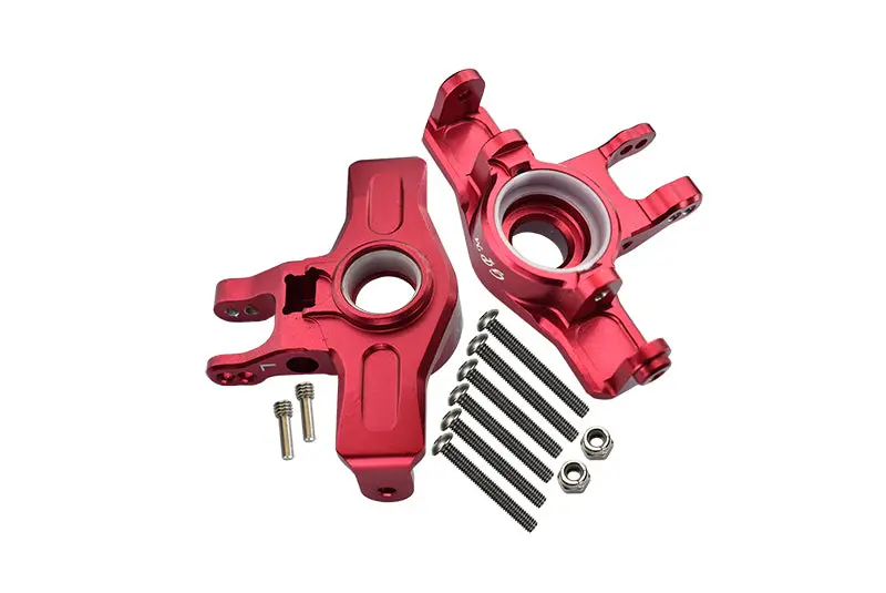 Traxxas Unlimited Desert Racer 4X4 (#85076-4) Aluminum Front Knuckle Arms - 1Pr Set Red 1