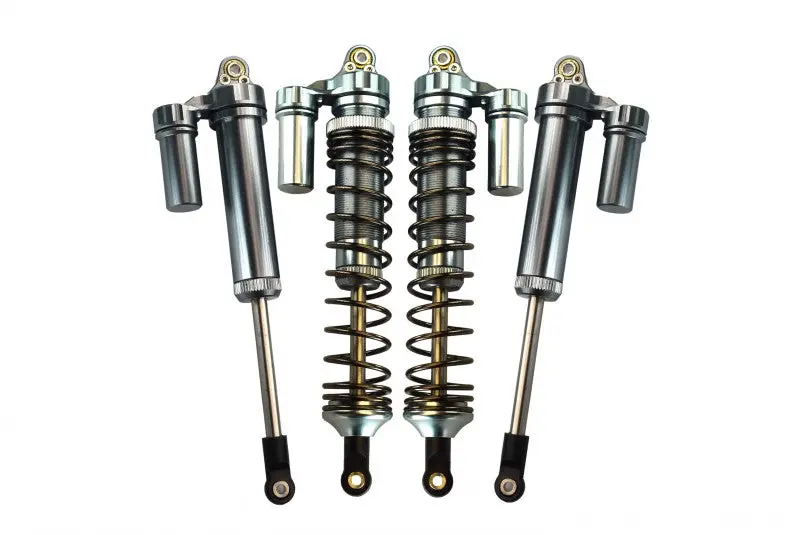 Traxxas Unlimited Desert Racer 4X4 (#85076-4) Aluminum Front L-Shape Piggy Back Damper (135Mm) - 4Pc Set Gray Silver 1