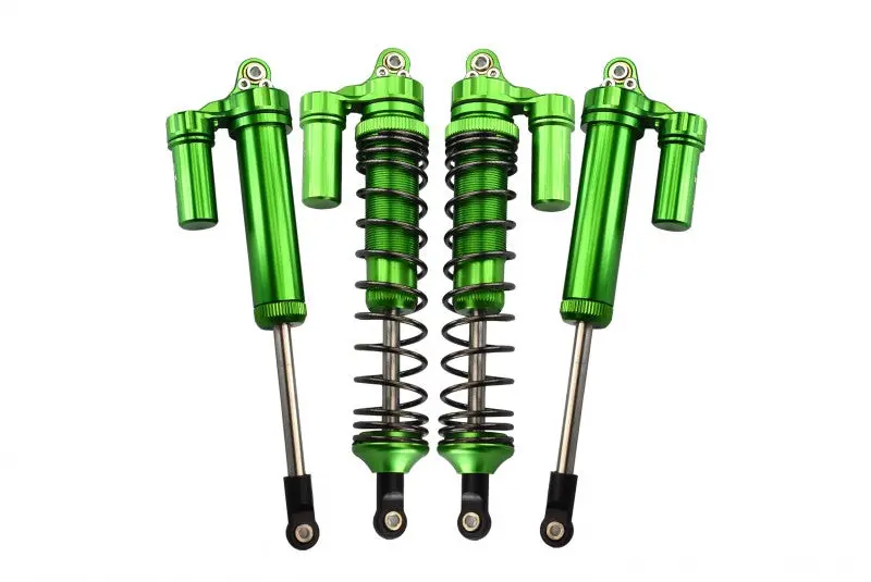 Traxxas Unlimited Desert Racer 4X4 (#85076-4) Aluminum Front L-Shape Piggy Back Damper (135Mm) - 4Pc Set Green 1