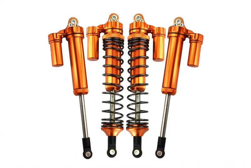 Traxxas Unlimited Desert Racer 4X4 (#85076-4) Aluminum Front L-Shape Piggy Back Damper (135Mm) - 4Pc Set Orange 1
