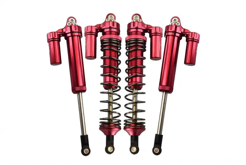 Traxxas Unlimited Desert Racer 4X4 (#85076-4) Aluminum Front L-Shape Piggy Back Damper (135Mm) - 4Pc Set Red 1