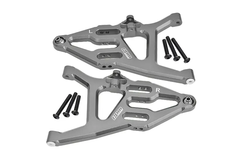 Traxxas Unlimited Desert Racer 4X4 (#85076-4) Aluminum Front Lower Suspension Arm - 1Pr Set Gray Silver 1