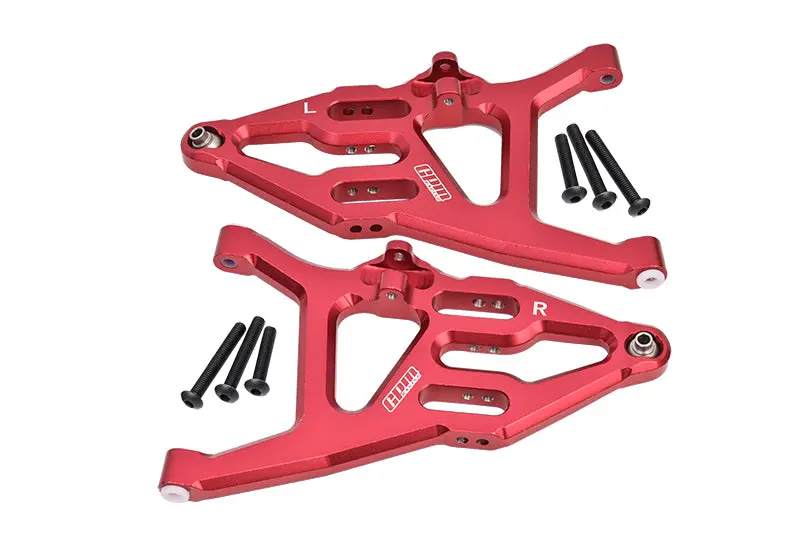 Traxxas Unlimited Desert Racer 4X4 (#85076-4) Aluminum Front Lower Suspension Arm - 1Pr Set Red 1