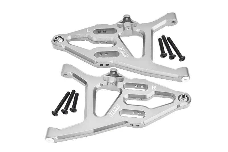 Traxxas Unlimited Desert Racer 4X4 (#85076-4) Aluminum Front Lower Suspension Arm - 1Pr Set Silver 1