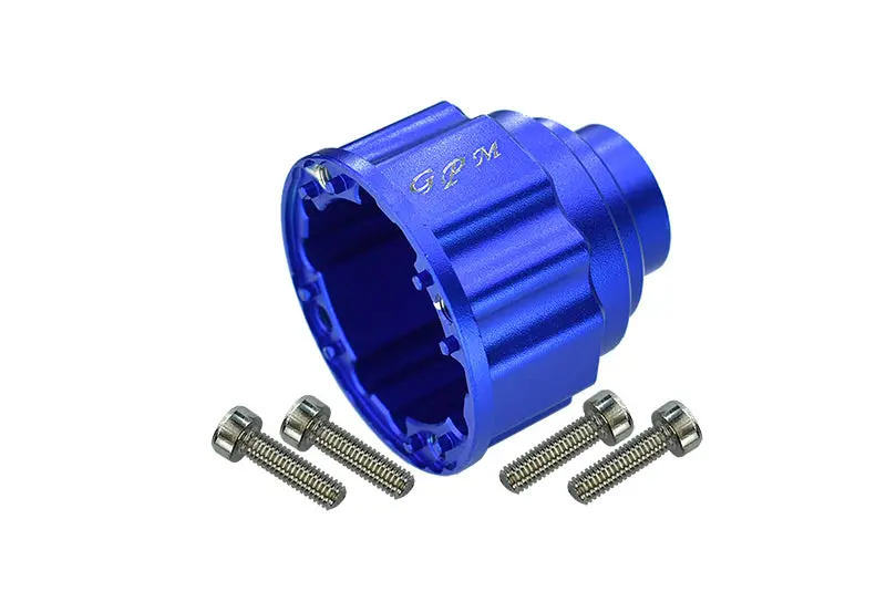Traxxas Unlimited Desert Racer 4X4 (#85076-4) Aluminum Front Or Center Diff Case - 1Pc Set Blue 1