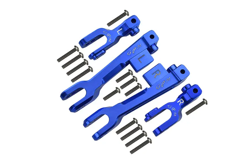 Traxxas Unlimited Desert Racer 4X4 (#85076-4) Aluminum Front & Rear Sway Bar - 4Pc Set Blue 1