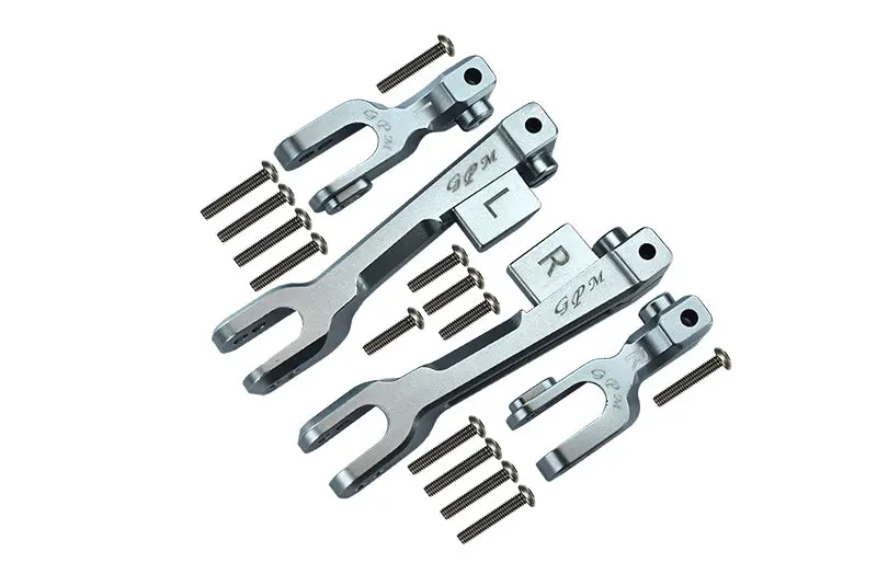 Traxxas Unlimited Desert Racer 4X4 (#85076-4) Aluminum Front & Rear Sway Bar - 4Pc Set Gray Silver 1