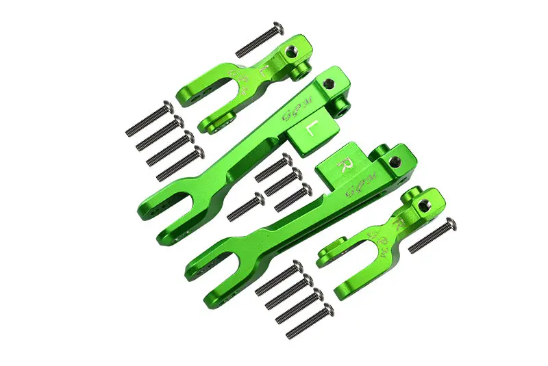 Traxxas Unlimited Desert Racer 4X4 (#85076-4) Aluminum Front & Rear Sway Bar - 4Pc Set Green 1