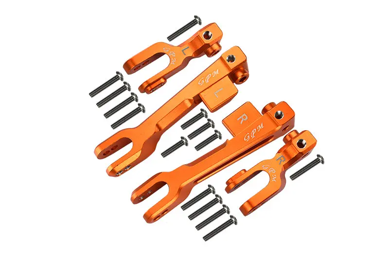 Traxxas Unlimited Desert Racer 4X4 (#85076-4) Aluminum Front & Rear Sway Bar - 4Pc Set Orange 1