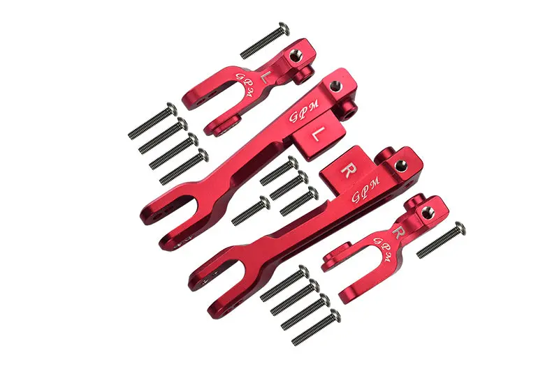 Traxxas Unlimited Desert Racer 4X4 (#85076-4) Aluminum Front & Rear Sway Bar - 4Pc Set Red 1