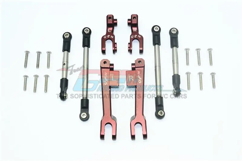 Traxxas Unlimited Desert Racer 4X4 (#85076-4) Aluminum Front & Rear Sway Bar & Stainless Steel Linkage - 8Pc Set Brown 1