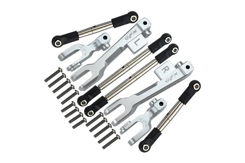Traxxas Unlimited Desert Racer 4X4 (#85076-4) Aluminum Front & Rear Sway Bar & Stainless Steel Linkage - 8Pc Set Silver 1