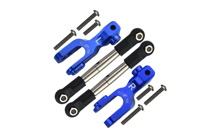 Traxxas Unlimited Desert Racer 4X4 (#85076-4) Aluminum Front Sway Bar & Stainless Steel Linkage - 4Pc Set Blue 1
