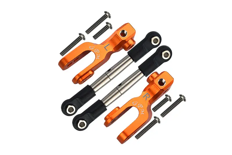 Traxxas Unlimited Desert Racer 4X4 (#85076-4) Aluminum Front Sway Bar & Stainless Steel Linkage - 4Pc Set Orange 1