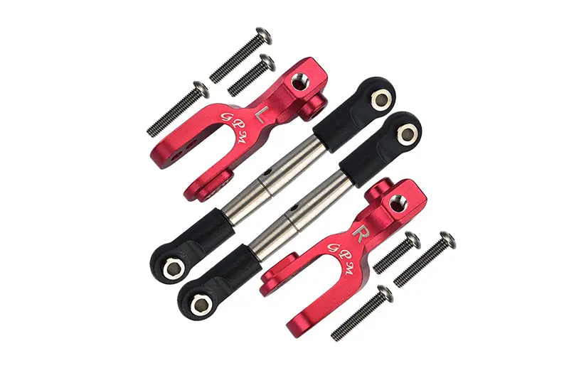 Traxxas Unlimited Desert Racer 4X4 (#85076-4) Aluminum Front Sway Bar & Stainless Steel Linkage - 4Pc Set Red 1