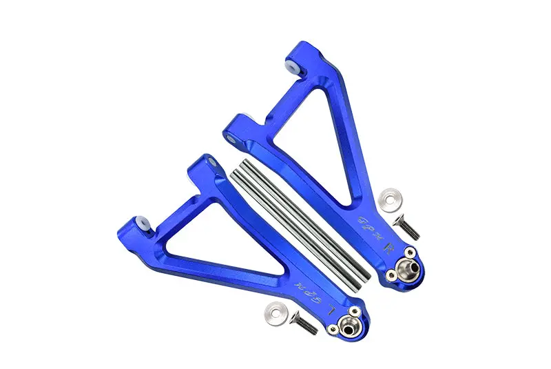 Traxxas Unlimited Desert Racer 4X4 (#85076-4) Aluminum Front Upper Suspension Arm - 8Pc Set Blue 1
