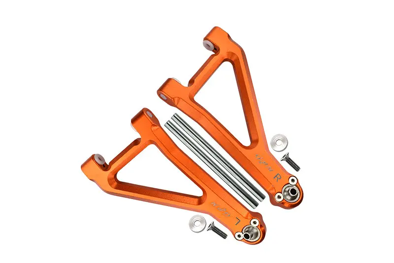 Traxxas Unlimited Desert Racer 4X4 (#85076-4) Aluminum Front Upper Suspension Arm - 8Pc Set Orange 1