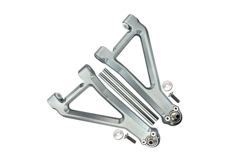 Traxxas Unlimited Desert Racer 4X4 (#85076-4) Aluminum Front Upper Suspension Arm - 8Pc Set Silver 1