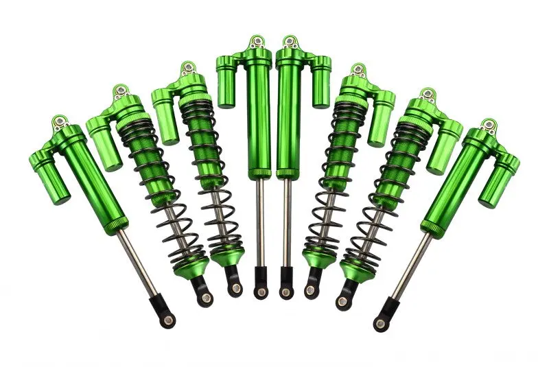 Traxxas Unlimited Desert Racer 4X4 (#85076-4) Aluminum Front+Rear L-Shape Piggy Back Damper - 8Pc Set Green 1