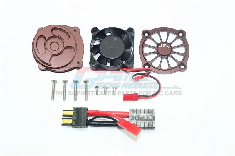 Traxxas Unlimited Desert Racer 4X4 (#85076-4) Aluminum Motor Heatsink With Cooling Fan - 1 Set Brown 1