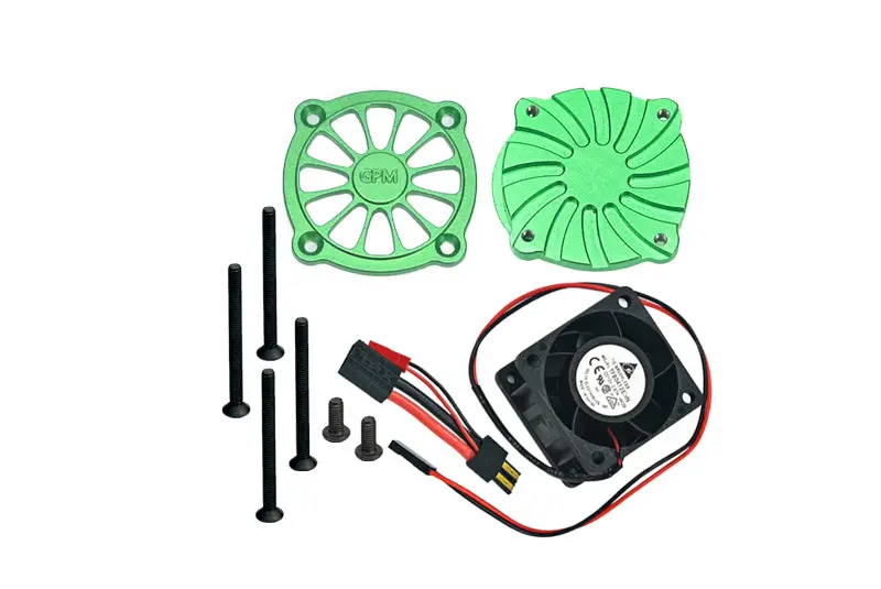 Traxxas Unlimited Desert Racer 4X4 (#85076-4) Aluminum Motor Heatsink With Cooling Fan - 1 Set Green 1