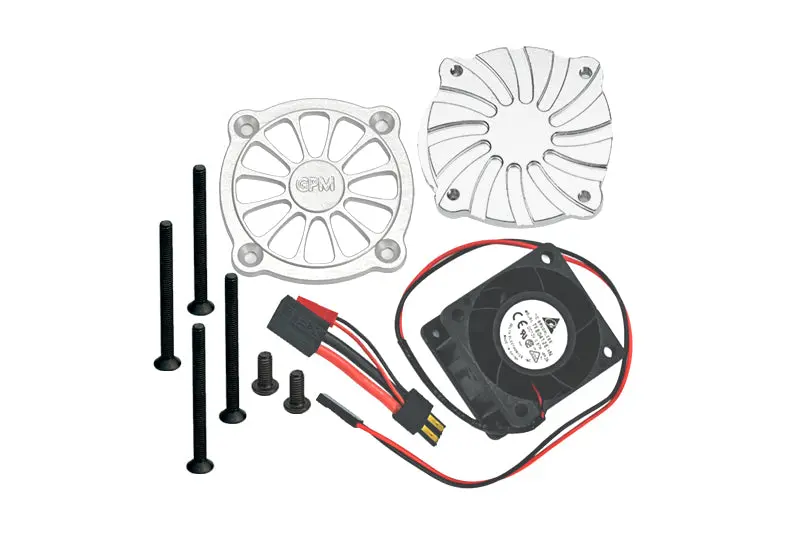 Traxxas Unlimited Desert Racer 4X4 (#85076-4) Aluminum Motor Heatsink With Cooling Fan - 1 Set Silver 1