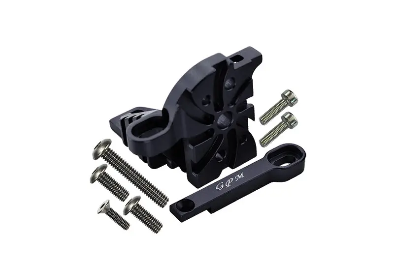 Traxxas Unlimited Desert Racer 4X4 (#85076-4) Aluminum Motor Mount With Heat Sink Fins - 1 Set Black 1