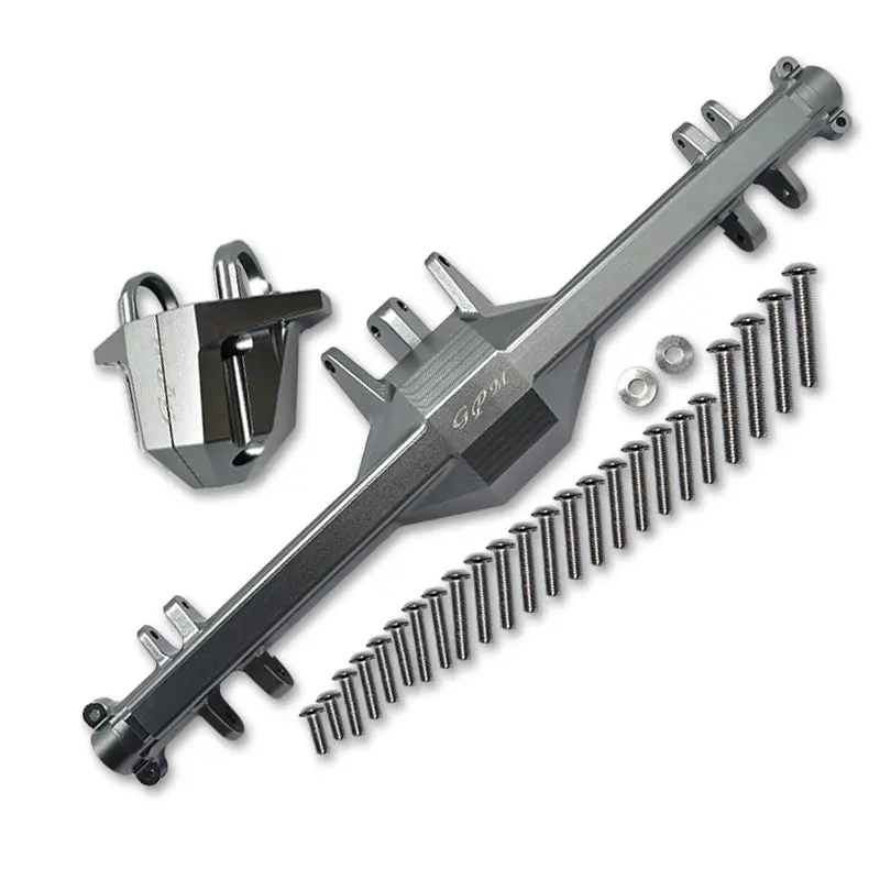 Traxxas Unlimited Desert Racer 4X4 (#85076-4) Aluminum Rear Axle Housing (With Carrier) - 1 Set Gray Silver 1