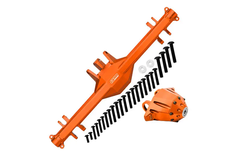 Traxxas Unlimited Desert Racer 4X4 (#85076-4) Aluminum Rear Axle Housing (With Carrier) - 1 Set Orange 1