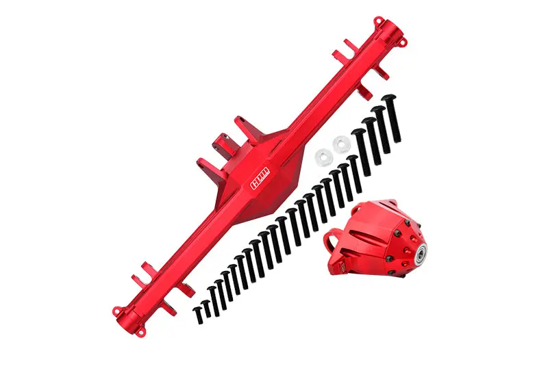 Traxxas Unlimited Desert Racer 4X4 (#85076-4) Aluminum Rear Axle Housing (With Carrier) - 1 Set Red 1