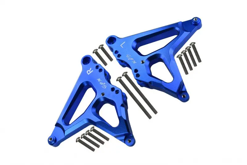 Traxxas Unlimited Desert Racer 4X4 (#85076-4) Aluminum Rear Damper Mount - 1Pr Set Blue 1