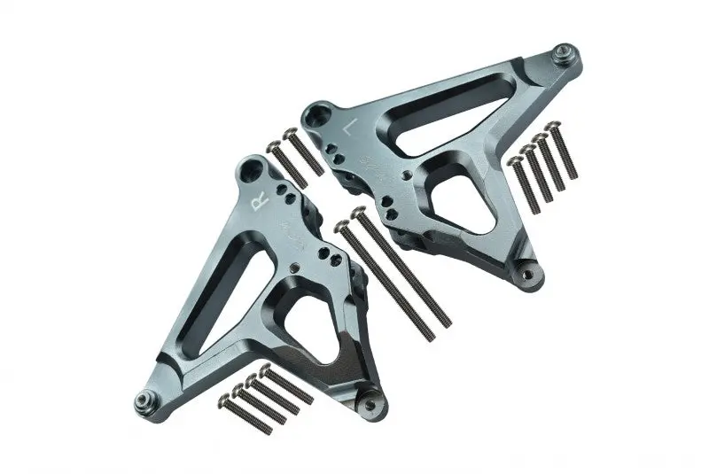 Traxxas Unlimited Desert Racer 4X4 (#85076-4) Aluminum Rear Damper Mount - 1Pr Set Gray Silver 1