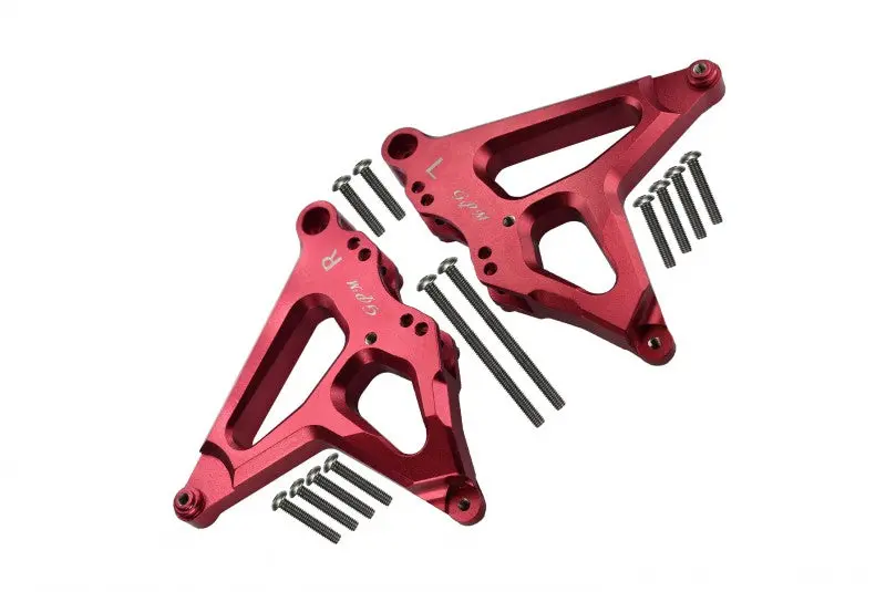 Traxxas Unlimited Desert Racer 4X4 (#85076-4) Aluminum Rear Damper Mount - 1Pr Set Red 1