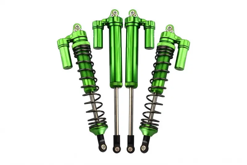 Traxxas Unlimited Desert Racer 4X4 (#85076-4) Aluminum Rear L-Shape Piggy Back Damper - 4Pc Set Green 1