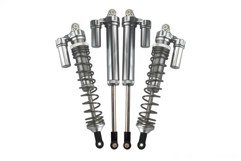 Traxxas Unlimited Desert Racer 4X4 (#85076-4) Aluminum Rear L-Shape Piggy Back Damper - 4Pc Set Silver 1