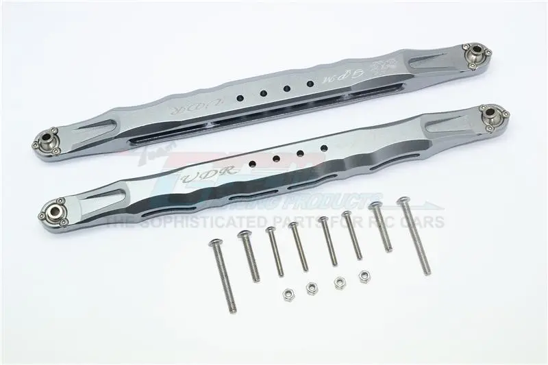 Traxxas Unlimited Desert Racer 4X4 (#85076-4) Aluminum Rear Lower Trailing Arms - 1Pr Set Gray Silver 1